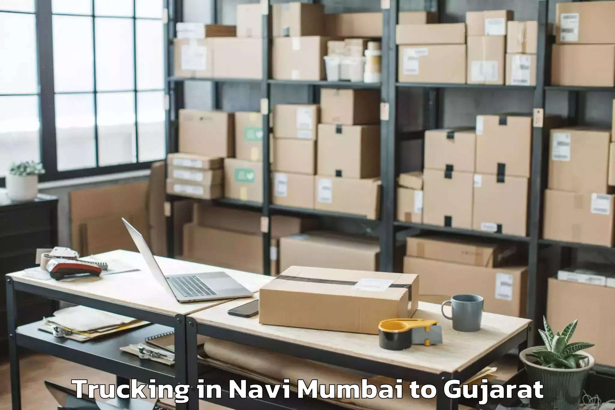 Easy Navi Mumbai to Okha Trucking Booking